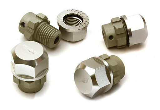 Billet Machined 17mm Wheel Hex (4) +6mm Offset for T-Maxx, 1/10 Revo & Summit