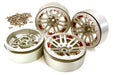 Billet Machined 2.2 Size D6 Spoke Wheels w/ +3 Adapters for Traxxas TRX-4