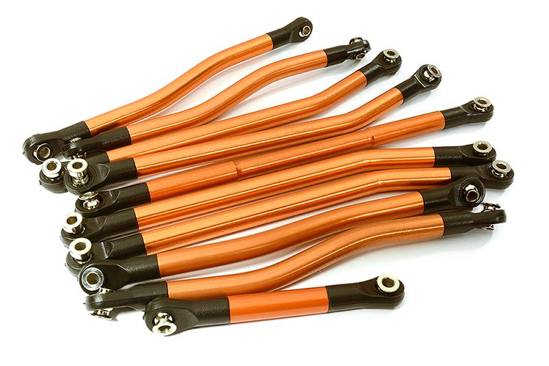 Orange Alloy Machined Linkage Set with Ball Ends for Redcat Everest Gen7 Pro