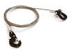 Realistic 1/10 Scale Steel Tow Cable, D-Ring & Tow Hooks for Off-Road Crawler