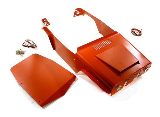 Red Aluminum Alloy Body Panel Upgrade Kit for Axial 1/10 Wraith 2.2 Rock Racer