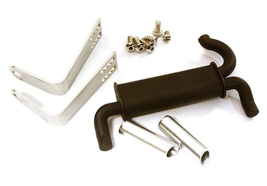 Realistic Rear Mount Exhaust System for Traxxas 1/10 TRX-4