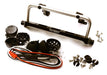 Realistic Roof Top 4 LED Light Bar Cage 125x41mm for 1/10 Scale Crawler