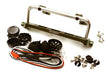 Realistic Roof Top 4 LED Light Bar Cage 125x41mm for 1/10 Scale Crawler