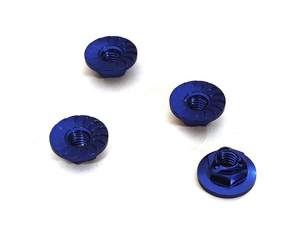Realistic M4 Size Machined 4mm Serrated Wheel Nuts Flanged for Most 1/10 Scale