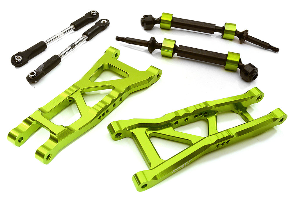 Billet Extended Rear Suspension Kit+Drive Shafts for Traxxas 1/10 Slash 2WD