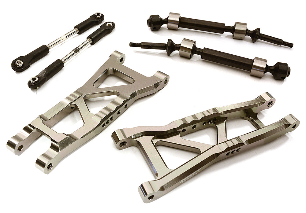 Billet Extended Rear Suspension Kit+Drive Shafts for Traxxas 1/10 Slash 2WD