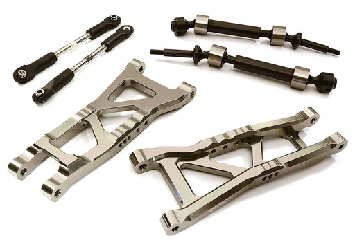 Billet Extended Rear Suspension Kit+Drive Shafts for Traxxas 1/10 Slash 2WD