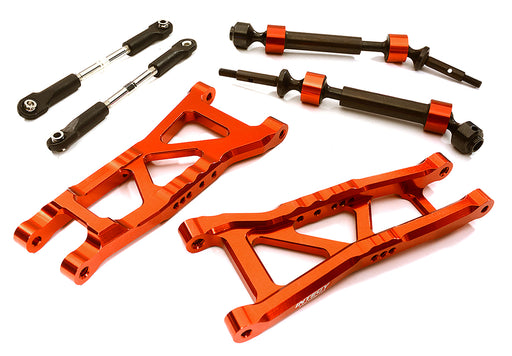 Billet Extended Rear Suspension Kit+Drive Shafts for Traxxas 1/10 Slash 2WD