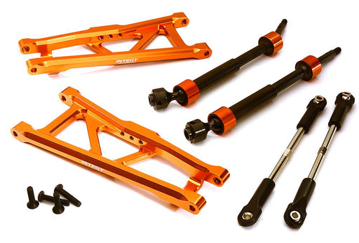 Billet Extended Rear Suspension Kit+Drive Shafts for Traxxas 1/10 Stampede 2WD