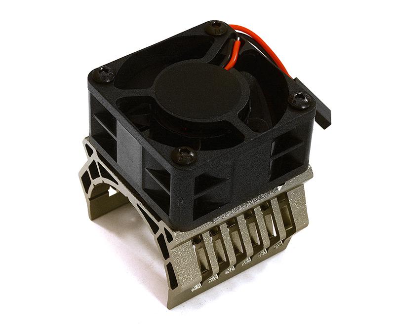 36mm Motor Heatsink+40x40mm Cooling Fan 16k rpm for Most 1/10 On-Road & Off-Road