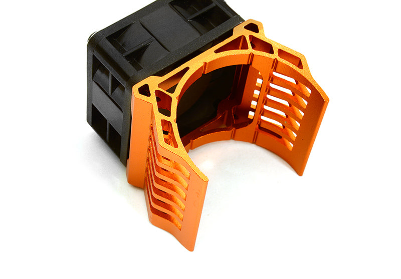 42mm Orange Motor Heatsink+40x40mm Cooling Fan 16k rpm for 1/10 Summit & E-Revo