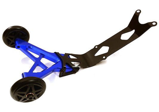 Blue Billet Machined Wheelie Bar for Traxxas E-Revo 2.0 (1/10 Scale)