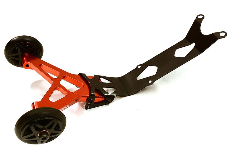 Red Billet Machined Wheelie Bar for Traxxas E-Revo 2.0 (1/10 Scale)