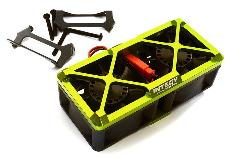 Green Twin Cooling Fan Kit 17,000 RPM for Traxxas X-Maxx - Ultra High Speed