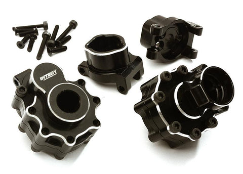 Billet Machined Alloy Rear Portal Drive Housing Set w/ Mount for Traxxas TRX-4