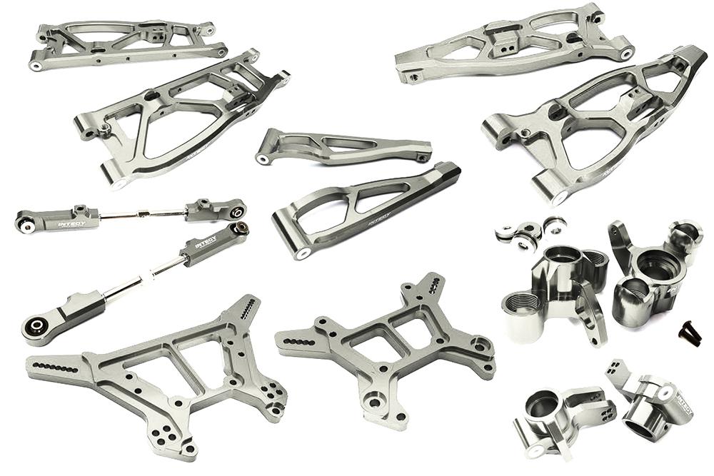 Grey Billet Machined Alloy Suspension Upgrade Kit for Arrma 1/8 Kraton 6S BLX