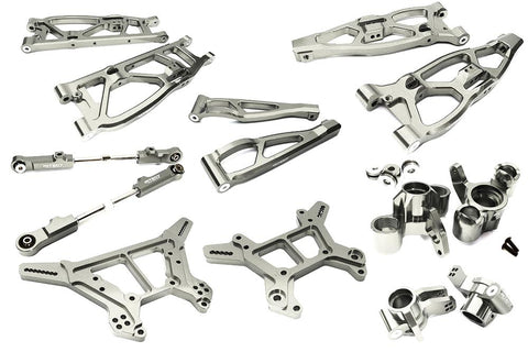 Grey Billet Machined Alloy Suspension Upgrade Kit for Arrma 1/8 Kraton 6S BLX