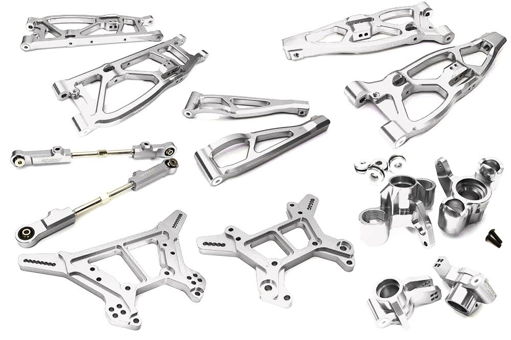 Silver Billet Machined Alloy Suspension Upgrade Kit for Arrma 1/8 Kraton 6S BLX