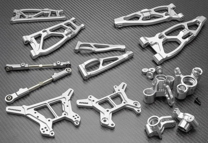 Silver Billet Machined Alloy Suspension Upgrade Kit for Arrma 1/8 Kraton 6S BLX | Notorious 6S BLX | Outcast 6S BLX