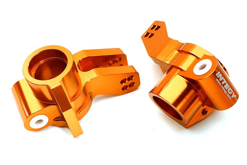 Orange Billet Machined Rear Hub Carriers for Arrma Kraton 6S BLX