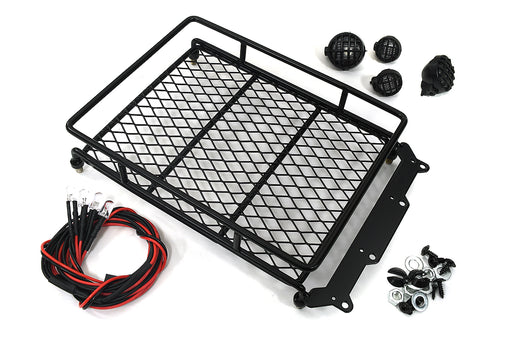 Realistic 1/10 Metal Luggage Tray with 4 LED Spot Light for Axial Wraith 2.2