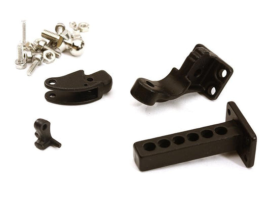 Rear Bumper Receiving Hitch w/ Ball Mount & Pintle Hook Combo for Traxxas TRX-4