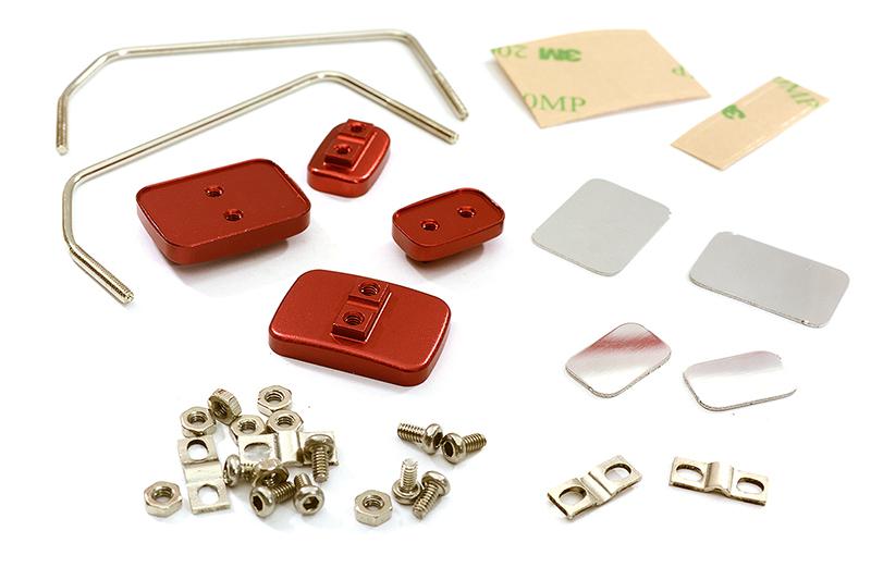 Billet Machined Side Mirror Set for Custom 1/14 Semi-Tractor Truck