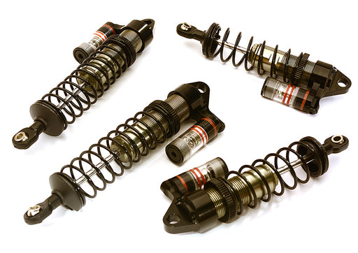 Machined Piggyback Shock Set (4) for Traxxas 1/10 Stampede 4X4 & Rustler 4X4