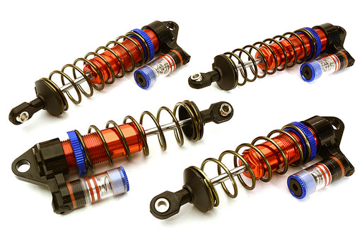 Adjustable Piggyback Shock Absorber Set of 4 for Traxxas Bandit 2WD 1/10 - Red