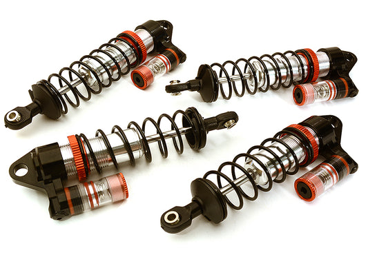 Silver Billet Machined Piggyback Shock Upgrade for Traxxas Bandit 2WD (4-Pack)