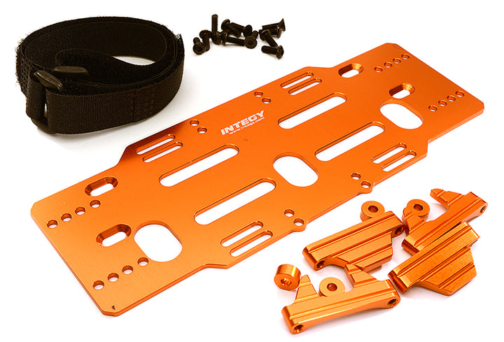 Adjustable Battery Mount Plate w/Straps for Arrma 1/8 Kraton 6S BLX Req AR320192 | Notorious 6S BLX | Outcast 6S BLX | Senton 6S BLX | Talion 6S BLX | Typhon 6S BLX | Mojave 6S BLX | Big Rock 6S 4X4 BLX | Fireteam 6S 4X4 BLX