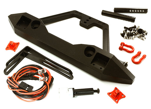 Metal Alloy Rear Bumper w/LED(2) for Axial 1/10 SCX10 (43mm Type Mount)