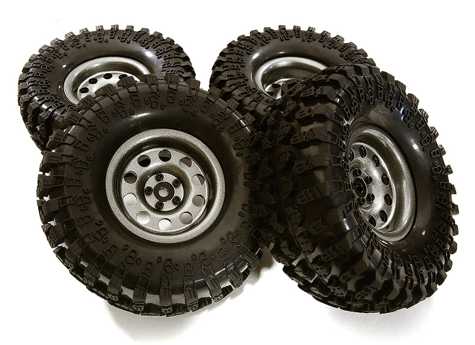 Metal Alloy 2.2 Size Wheel & Tire Set (4) for 1/10 Off-Road O.D. 128mm