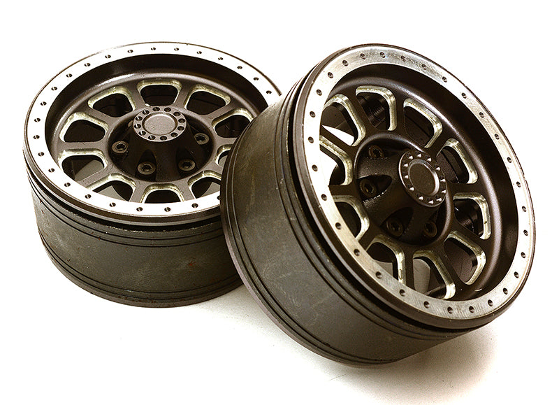 1.9 Size Billet Machined Alloy 10 Spoke Wheel(2)High Mass Type for Scale Crawler