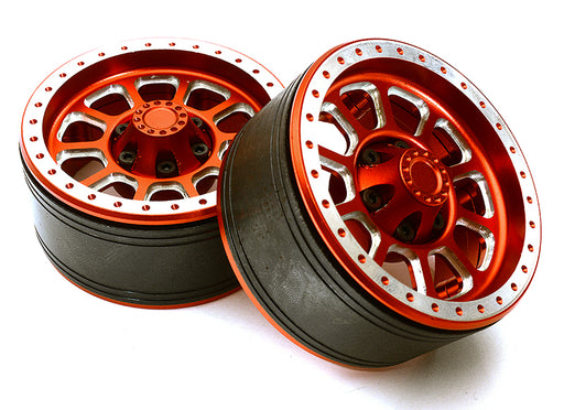 1.9 Size Billet Machined Alloy 10 Spoke Wheel(2)High Mass Type for Scale Crawler