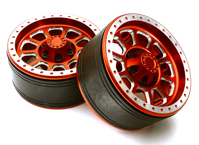 1.9 Size Billet Machined Alloy 10 Spoke Wheel(2)High Mass Type for Scale Crawler