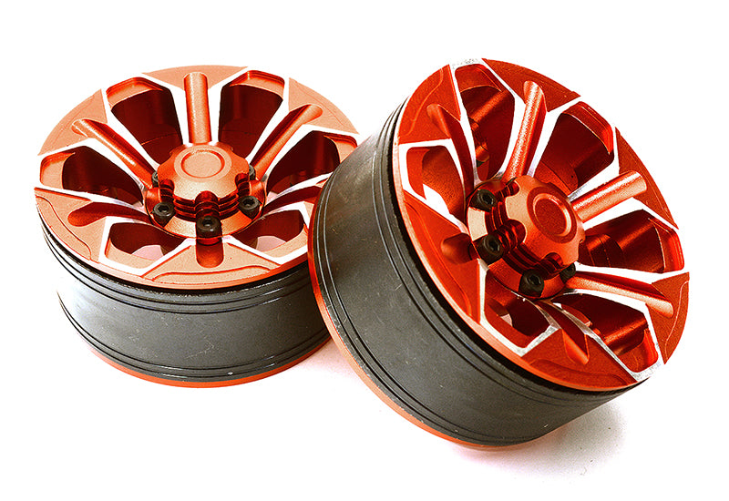 1.9 Size Billet Machined Alloy 6 Spoke Wheel(2) High Mass Type for Scale Crawler