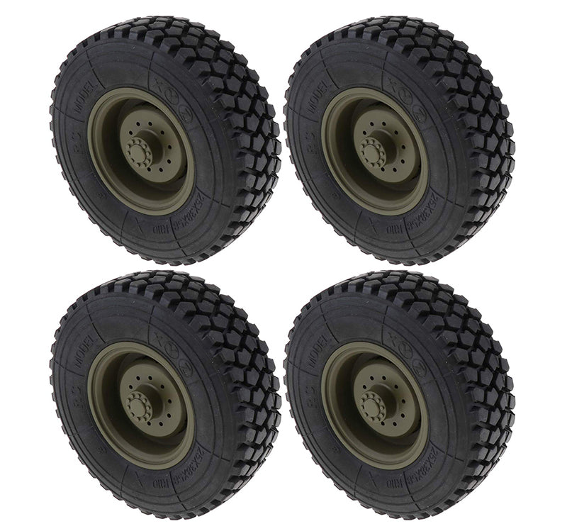 Tire & Wheels (4) for HG-P801 8X8 RC Military Truck