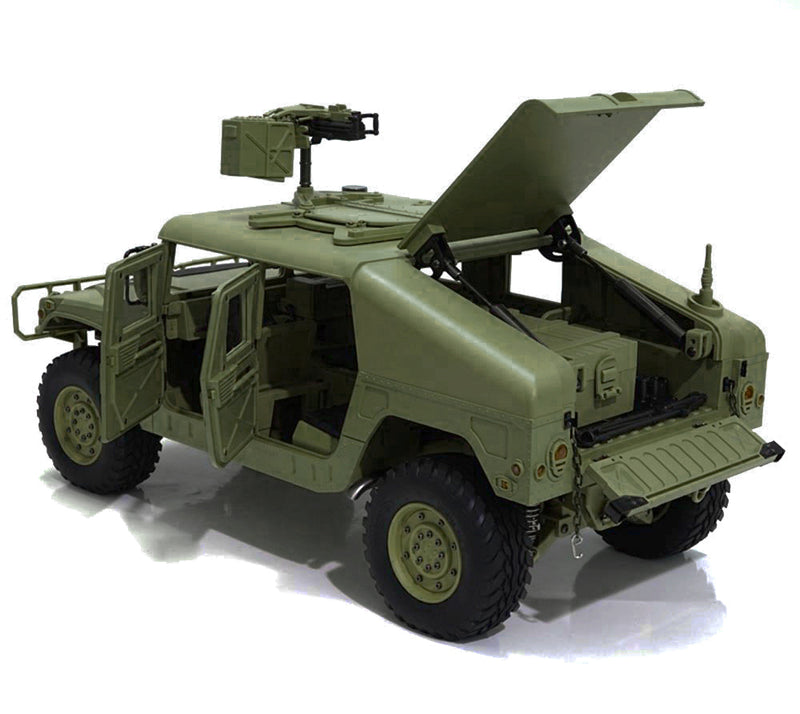 HG-P408 1/10 4X4 RC Military H1 ARTR w/ Partial Electronics & Servos
