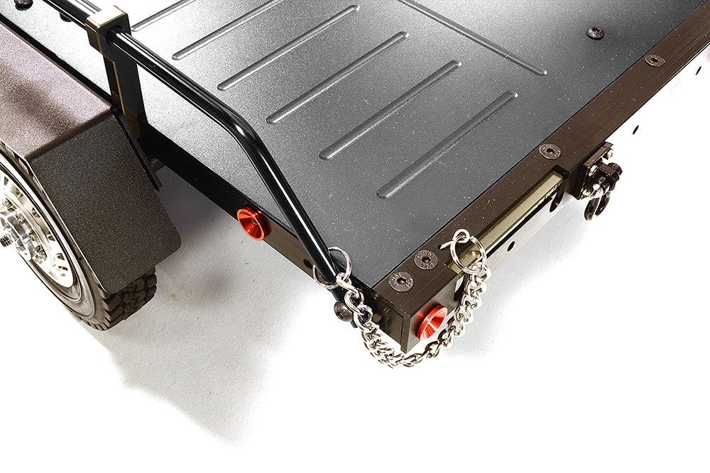 Machined Alloy Flatbed Dual Axle Car Trailer Kit for 1/10 Scale RC 515x316x120mm