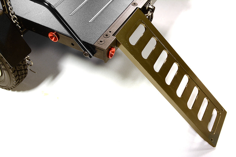 Machined Alloy Flatbed Dual Axle Car Trailer Kit for 1/10 Scale RC 515x316x120mm