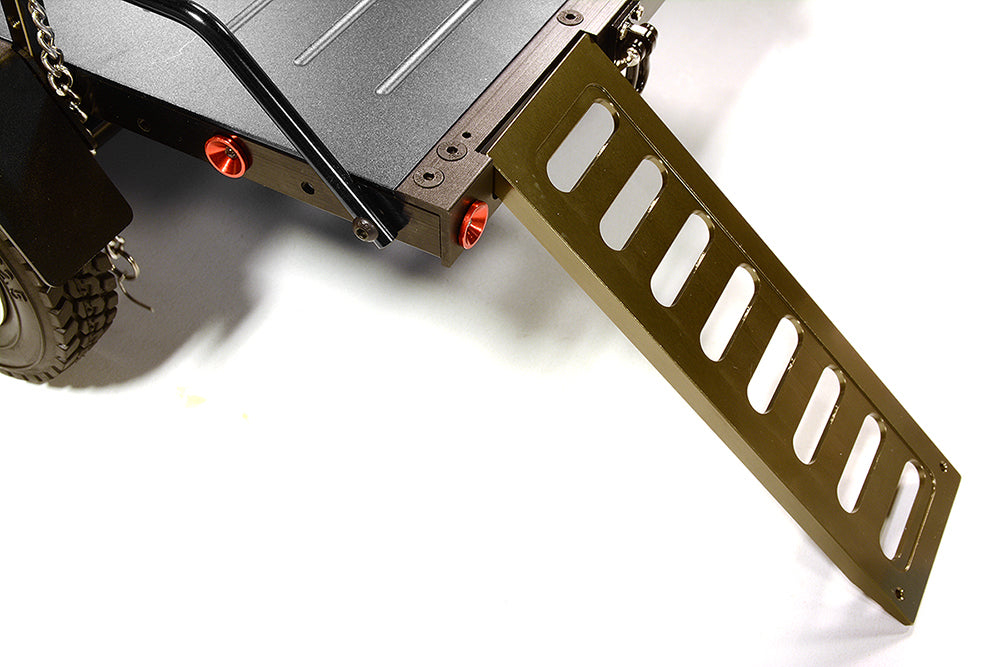Machined Alloy Flatbed Dual Axle Car Trailer Kit for 1/10 Scale RC 515x316x120mm