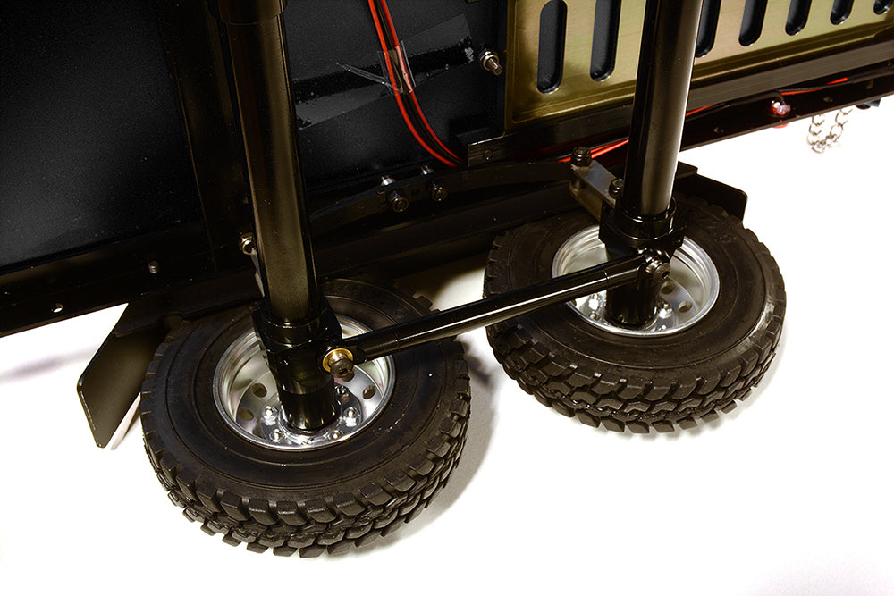 Machined Alloy Flatbed Dual Axle Car Trailer Kit for 1/10 Scale RC 515x316x120mm