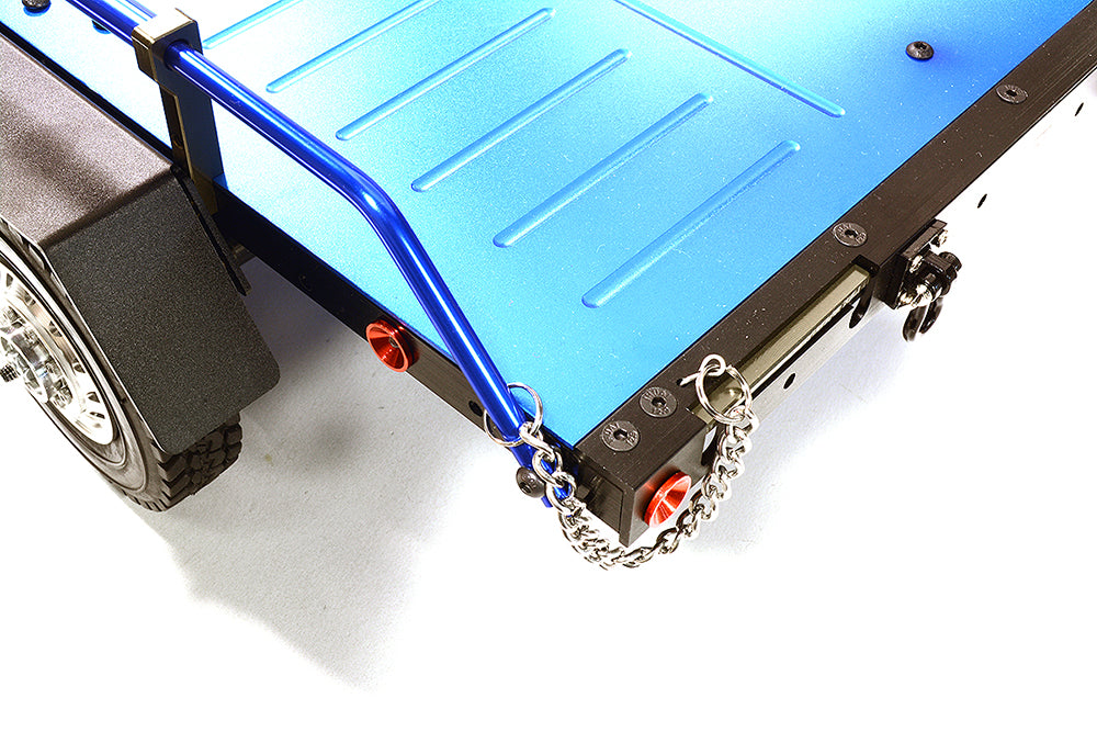 Machined Alloy Flatbed Dual Axle Car Trailer Kit for 1/10 Scale RC 515x316x120mm