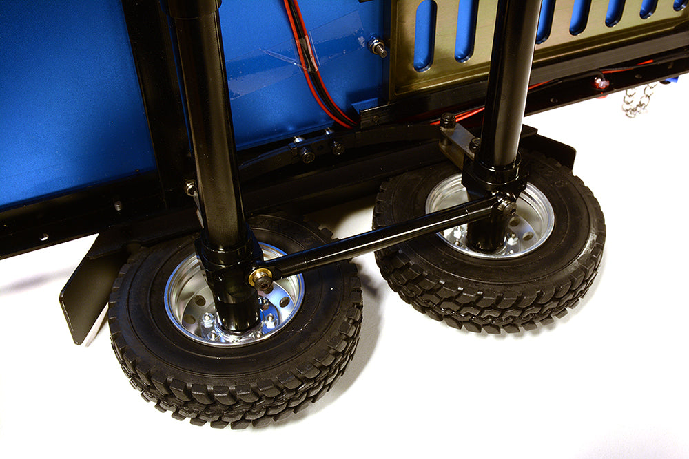 Machined Alloy Flatbed Dual Axle Car Trailer Kit for 1/10 Scale RC 515x316x120mm