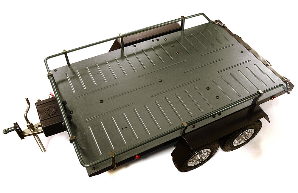 Machined Alloy Flatbed Dual Axle Car Trailer Kit for 1/10 Scale RC 515x316x120mm