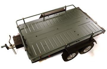 Machined Alloy Flatbed Dual Axle Car Trailer Kit for 1/10 Scale RC 515x316x120mm