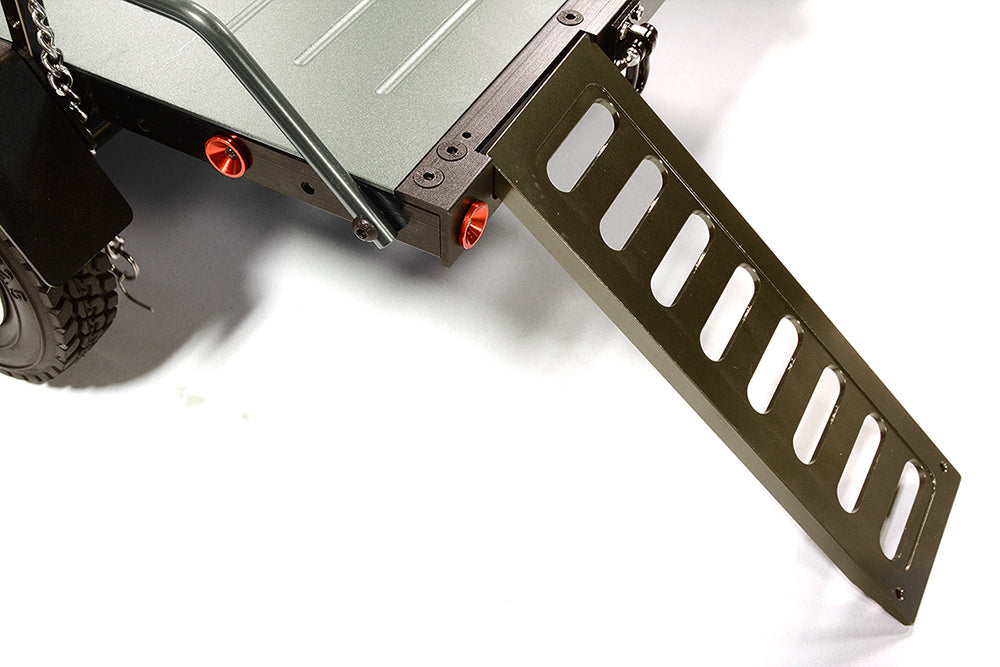 Machined Alloy Flatbed Dual Axle Car Trailer Kit for 1/10 Scale RC 515x316x120mm