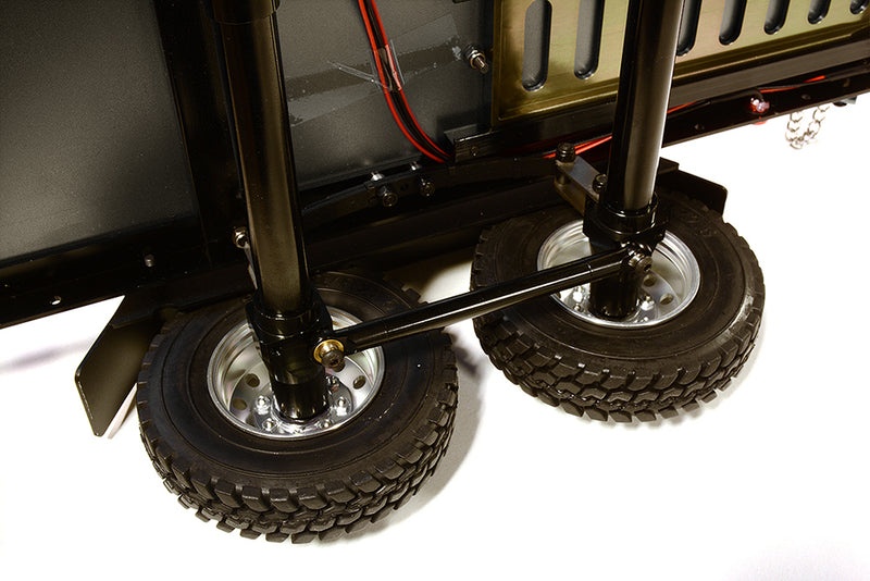Machined Alloy Flatbed Dual Axle Car Trailer Kit for 1/10 Scale RC 515x316x120mm